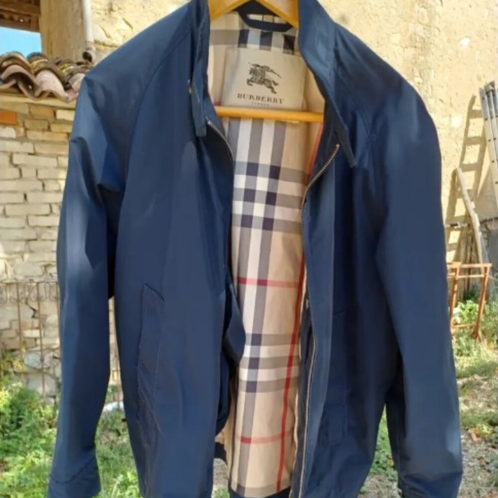 Navy Burberry jacket